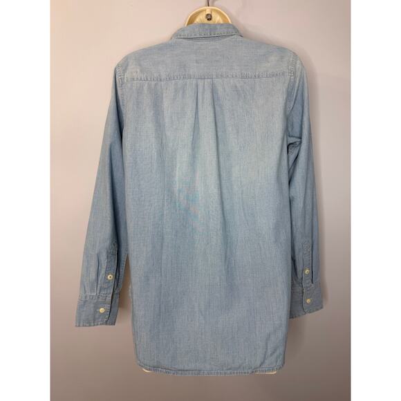 J CREW Classic-fit Chambray Shirt Relax Fit Women's 2 New - Picture 8 of 14